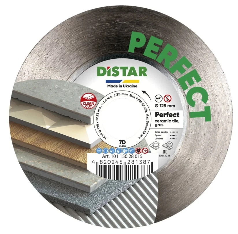 Disc diamantat 1a1r perfect d125x1,5x25x22,23h 2