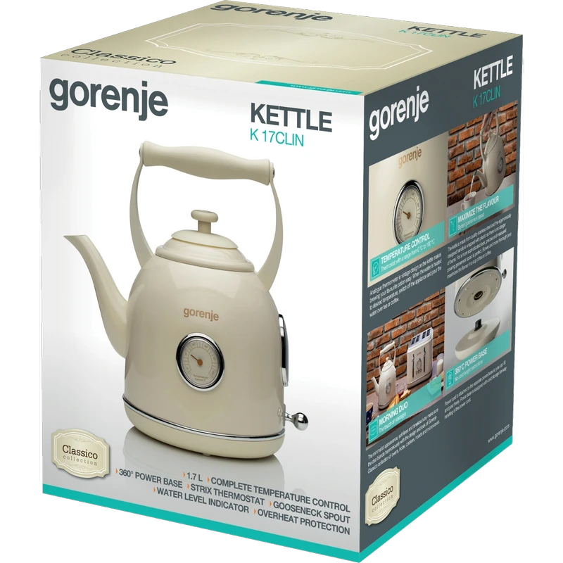 Fierbător electric gorenje k17clin, bej 3