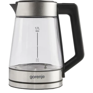 Электрочайник gorenje k17trg, нержавеющая сталь | черный
