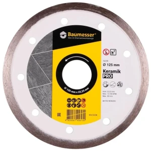 Disc diamantat 1a1r baumesser keramik d125
