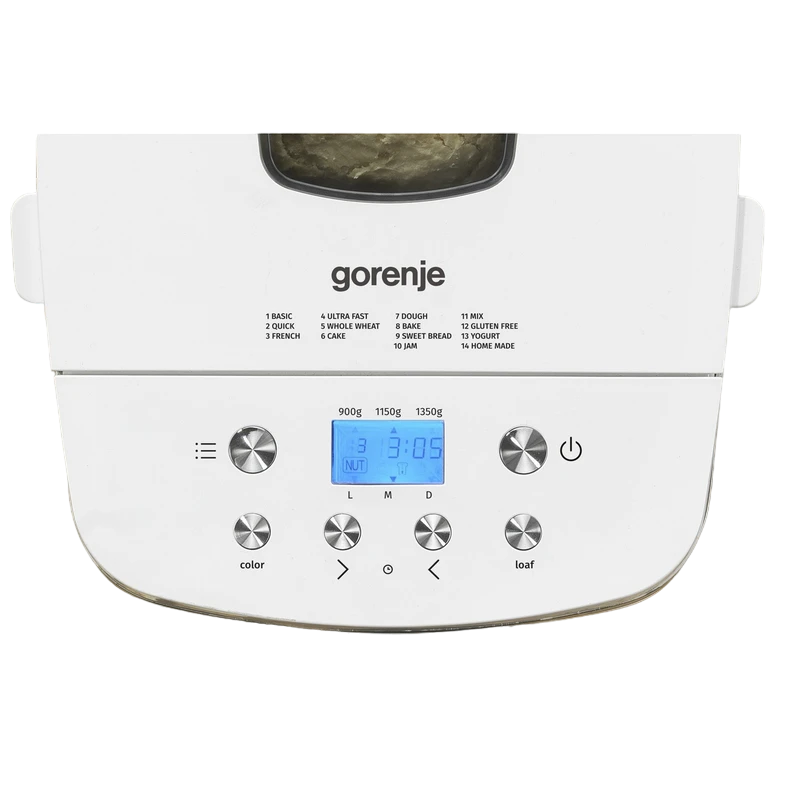 Mașină de pâine gorenje bm1350w, alb 5