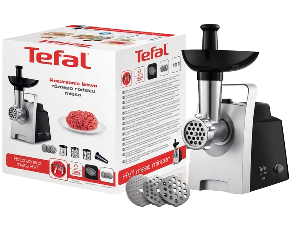 Mașină de tocat carne tefal ne108831, negru argintiu 2