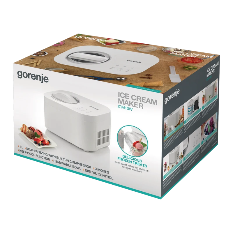 Aparat de îngheţată gorenje icm10w, alb 2