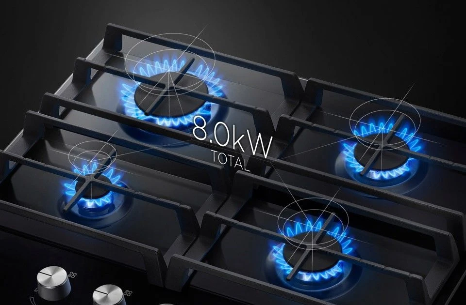Plită pe gaz samsung na64h3000ak/wt, negru 4