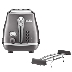 Toaster delonghi ctot 2103 gy, icona metallics