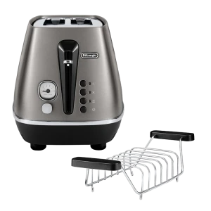 Тостер delonghi ctin2103.tb, titanium black