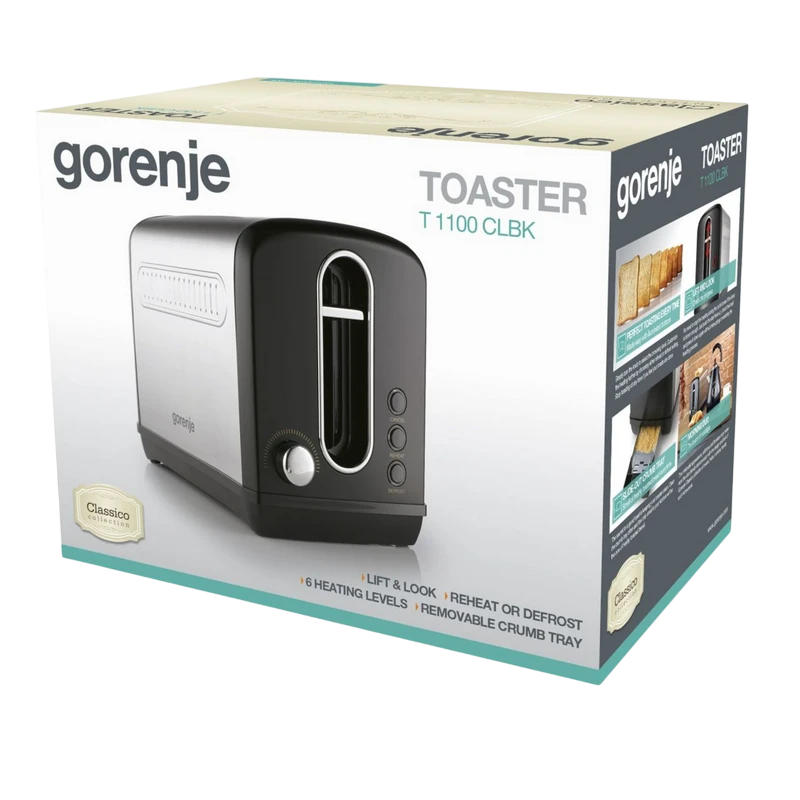 Toaster gorenje t1100clbk, oțel inoxidabil 8