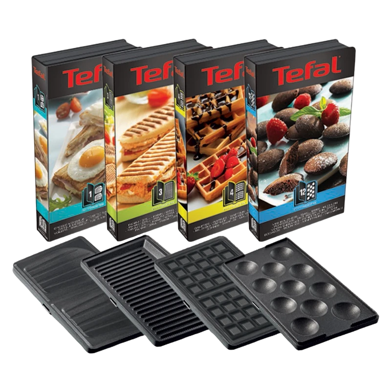 Сэндвичница-мультипекарь tefal sw854d16, черный | серебристый 4