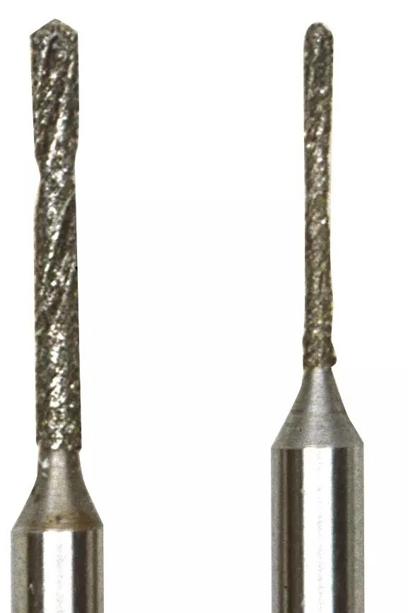 Burghie diamantate set 2buc 0.8/1.2mm 2