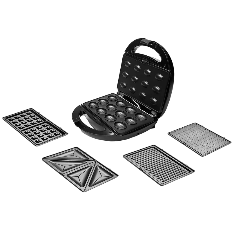 Aparat pentru sandwich multifunctional polaris pst 0105, argintiu | negru 14
