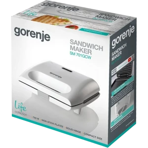 Сэндвичница gorenje sm701gcw, белый Thumbnail 6
