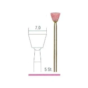 Corundum grinding bits, cone, d7 mm, 5 pcs.