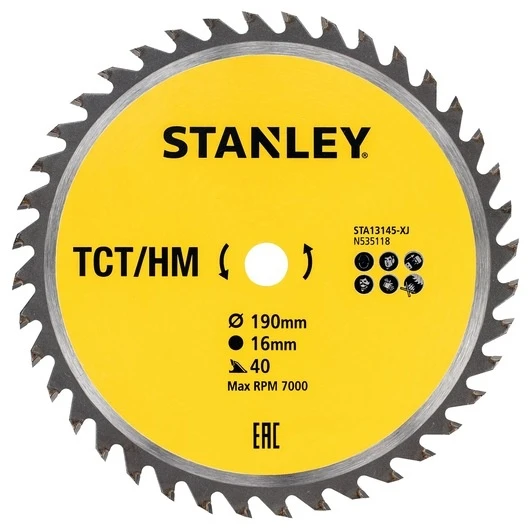 Disc fierastrau d190x16x40t sta13145 2