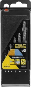 Набор сверл по металлу 2–8 мм, 6 шт. sta56003.