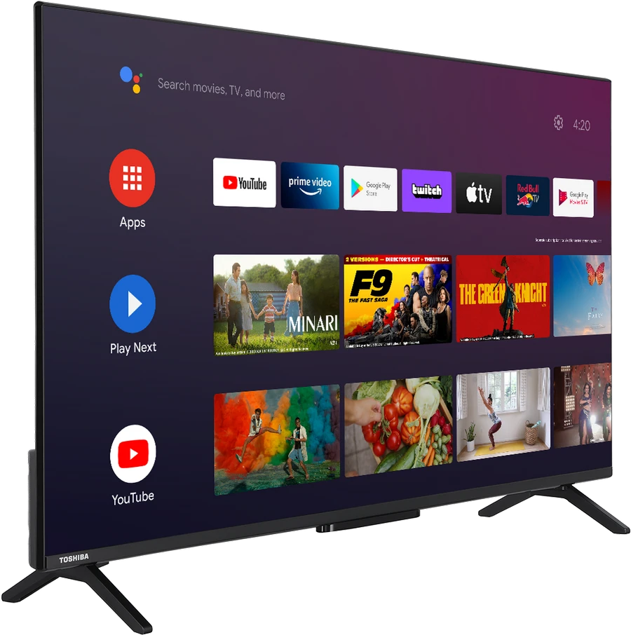 43" qled smart tv toshiba 43qa2363dg, 3840x2160 4k uhd, android tv, negru 2