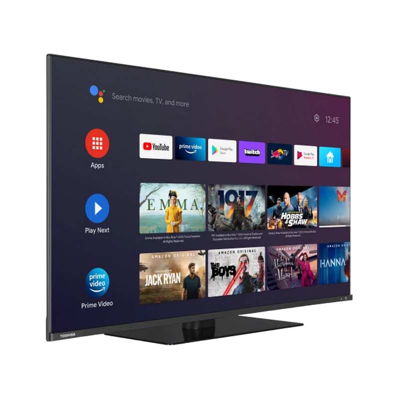 43" qled smart tv toshiba 43qa2363dg, 3840x2160 4k uhd, android tv, negru 8