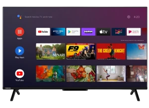 43" qled smart tv toshiba 43qa2363dg, 3840x2160 4k uhd, android tv, negru