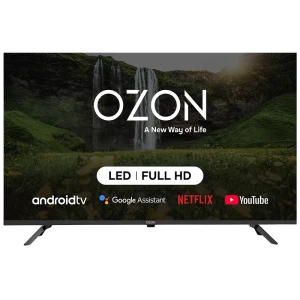 40" LED SMART Телевизор OZON H40S7000R, 1920x1080 FHD, Android TV, Чёрный