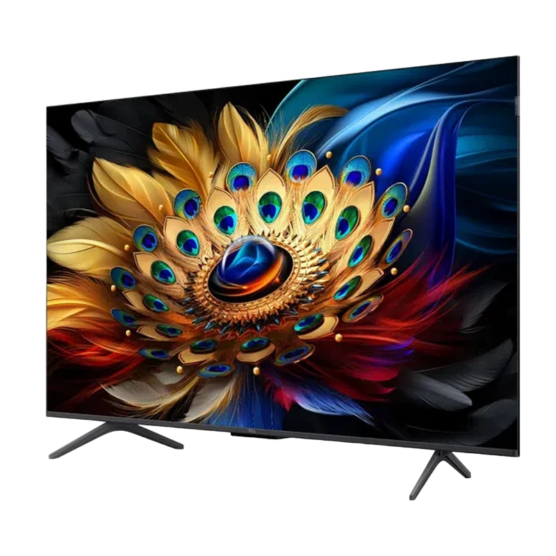 50" qled smart tv tcl 50c655, 3840x2160 4k uhd, google tv, negru 8