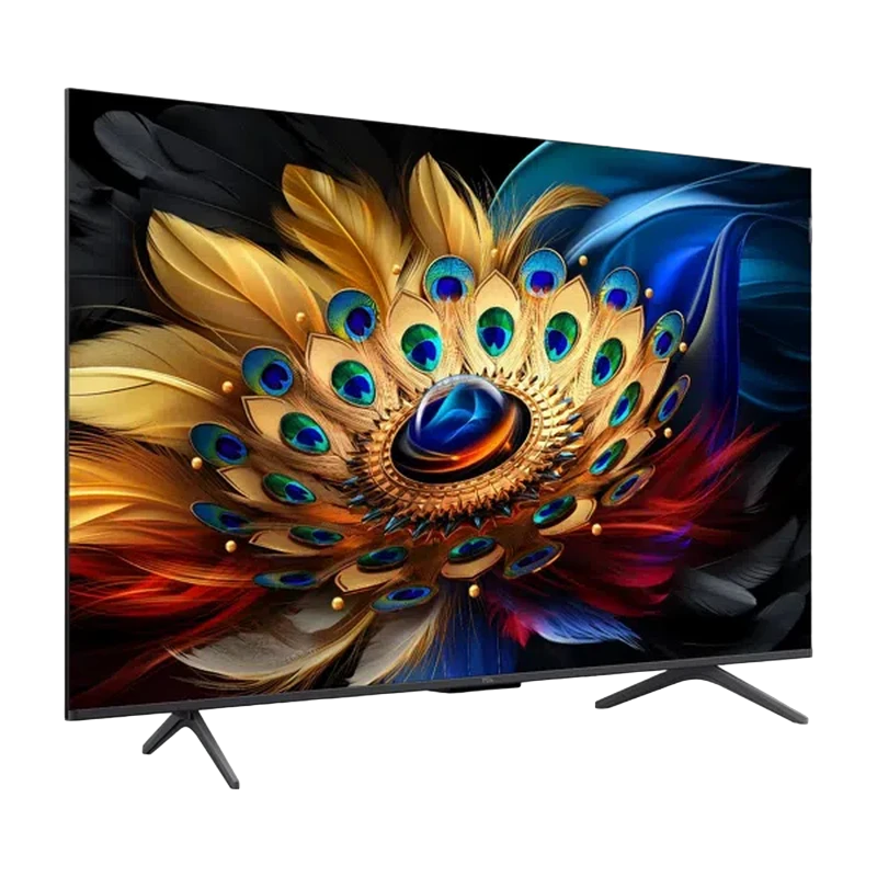 50" qled smart tv tcl 50c655, 3840x2160 4k uhd, google tv, negru 9