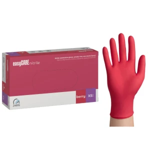 Manusi nitril de unica folosinta, berry, xs, 100 buc