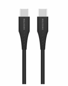 Data cablu swissten tpe usb-c/usb-c pd 5a (100w) 1,5m black Thumbnail 2