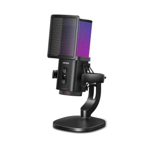 Микрофон ugreen для игр, микрофон для пк 24bit/96khz, с быстрой функцией отключения звука, поп-фильтром, амортизатором, регулятором громкости, черный Thumbnail 2