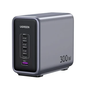 Зарядное устройство ugreen nexode pro gan 1*usb-a+4*type-c 300w cd333, черное