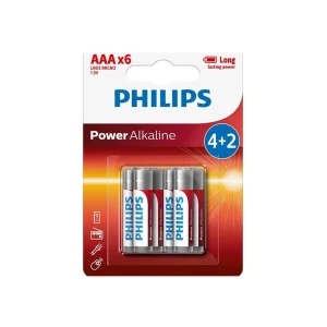 Батареи philips lr03p6bp/10 1.5 b aaa