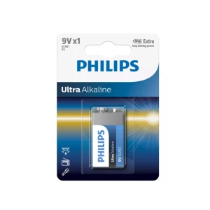 Батареи ultra alkaline 9 в 6lr61 philips