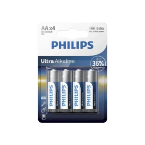 Батареи 4 штук philips ultra alkaline 1.5 b aa Thumbnail 1