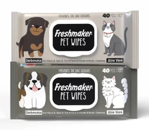 Servetele umede freshmaker pet wipes 40 buc  cu capac Thumbnail 1