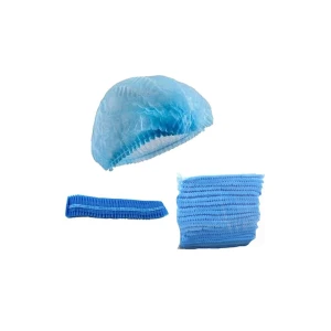 Bonetă medicală tip clip, albastră (100 buc)