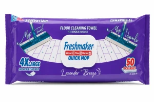 Servetele umede p/u podea freshmaker quick mop xl 50 buc cu capac /lavender breeze