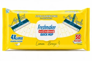 Servetele umede p/u podea freshmaker quick mop xl 50 buc cu capac /lemon freshness