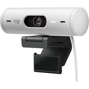 Cameră web logitech brio 500, full-hd 1080p, alb