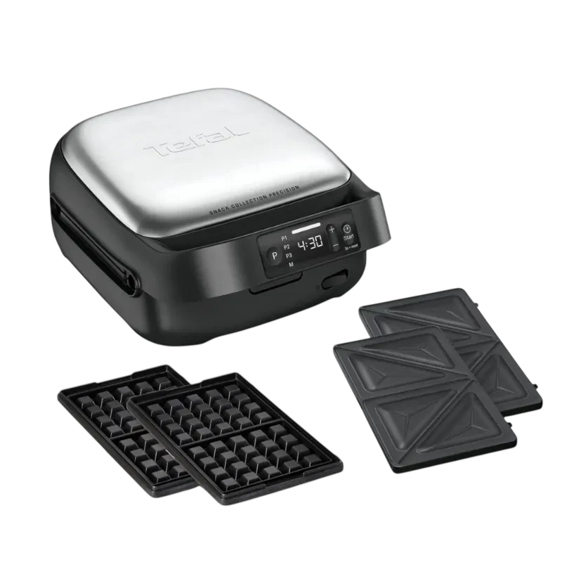 Сэндвичница tefal sw872bf0, чёрный | серебристый 2