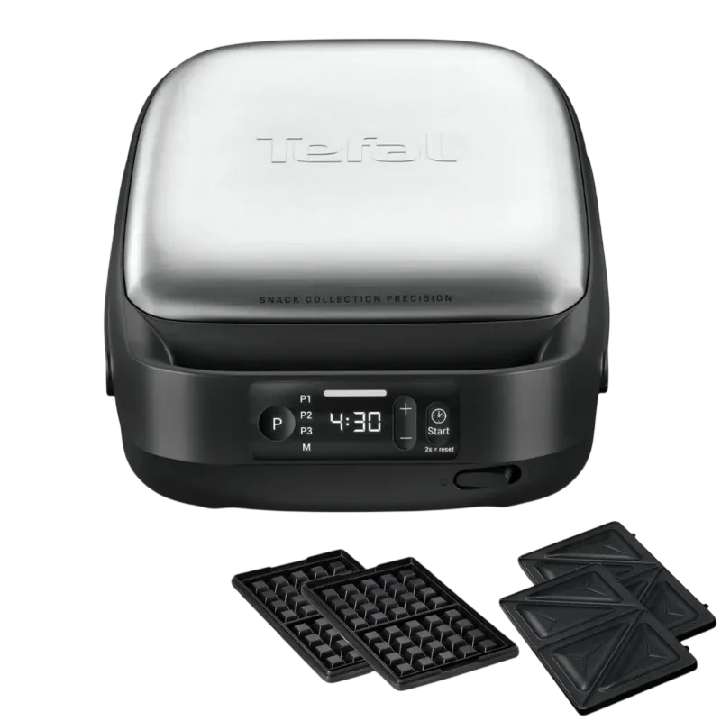 Сэндвичница tefal sw872bf0, чёрный | серебристый 5