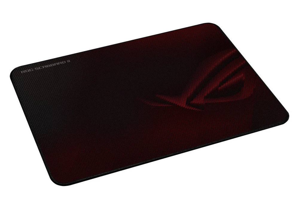 Игровой коврик для мыши asus rog scabbard ii, medium, бордовый 2