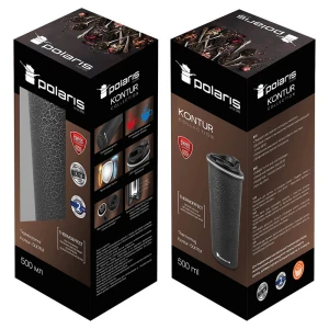 Cană termos polaris kontur-500tm, 0,5l, negru Thumbnail 6