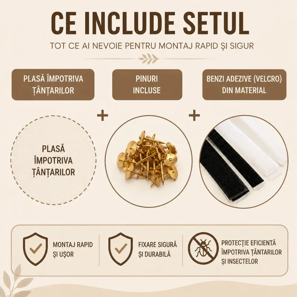 Jaluzele împotriva țânțarilor, bej/cafeniu 1003s 5