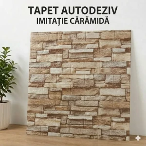 Placă tapet 3d tip caramidă – model cafeniu Thumbnail 1