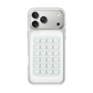 Woo silicone suction cup phone mount pad, 3m adhesive, 24-piece backing, white
