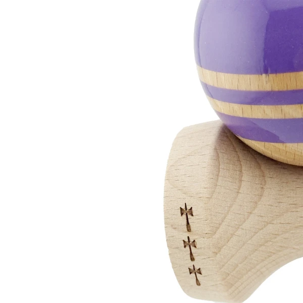 "kendama flippy x original rainbow", profesională, rulment metalic, ața 62/65 cm, ultra aderent, cupe mari, king size 7 х 6 х 18 cm, indigo-maro 10
