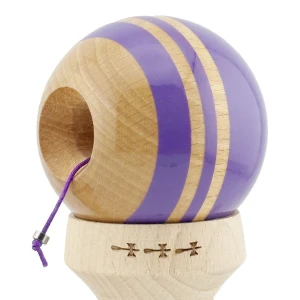 "kendama flippy x original rainbow", profesională, rulment metalic, ața 62/65 cm, ultra aderent, cupe mari, king size 7 х 6 х 18 cm, indigo-maro Thumbnail 7
