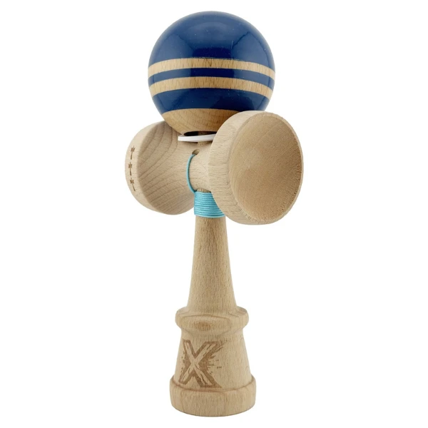 "kendama flippy x original rainbow", profesională, rulment metalic, ața 62/65 cm, ultra aderent, cupe mari, king size 7 х 6 х 18 cm, albastru-maro 11