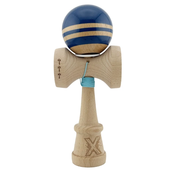 "kendama flippy x original rainbow", profesională, rulment metalic, ața 62/65 cm, ultra aderent, cupe mari, king size 7 х 6 х 18 cm, albastru-maro 3