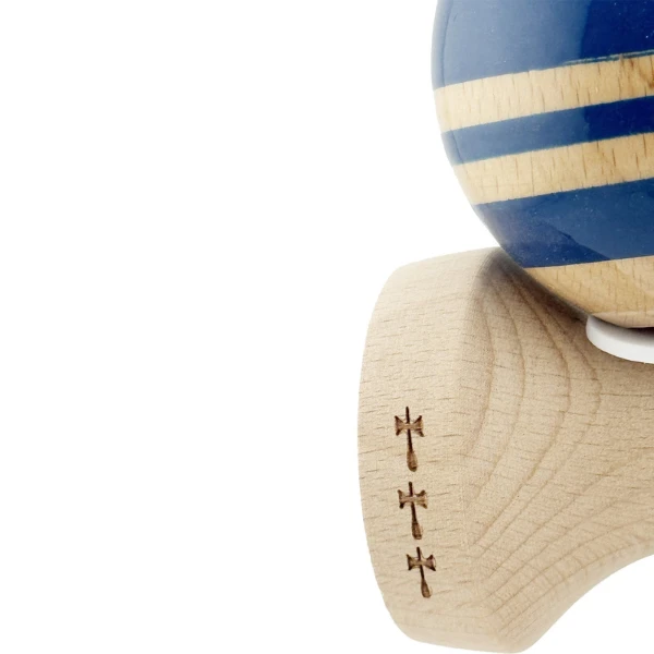 "kendama flippy x original rainbow", profesională, rulment metalic, ața 62/65 cm, ultra aderent, cupe mari, king size 7 х 6 х 18 cm, albastru-maro 10