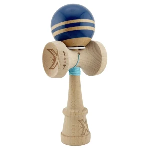 "kendama flippy x original rainbow", profesională, rulment metalic, ața 62/65 cm, ultra aderent, cupe mari, king size 7 х 6 х 18 cm, albastru-maro Thumbnail 12