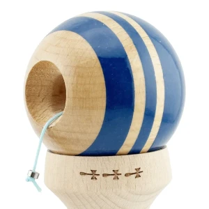 "kendama flippy x original rainbow", profesională, rulment metalic, ața 62/65 cm, ultra aderent, cupe mari, king size 7 х 6 х 18 cm, albastru-maro Thumbnail 6